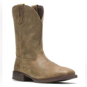 Wolverine, Men’s Bronc Pull-On Square Soft Toe Boots, Gravel, 8 EW (W890140)